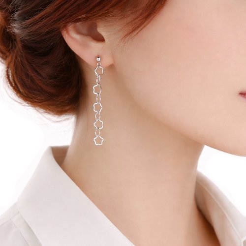Boucles d’oreilles pendantes étoiles en argent 925 – bijou bohème pour femme