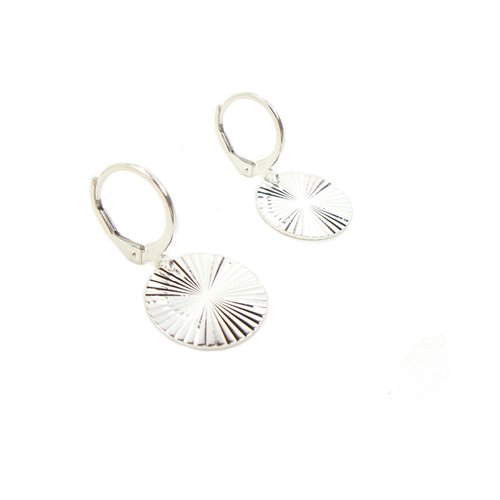 Boucles d’oreilles soleil en argent 925 – boucles lumineuses femme - dormeuses