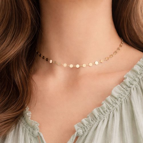 Collier médailles en or 18 carats