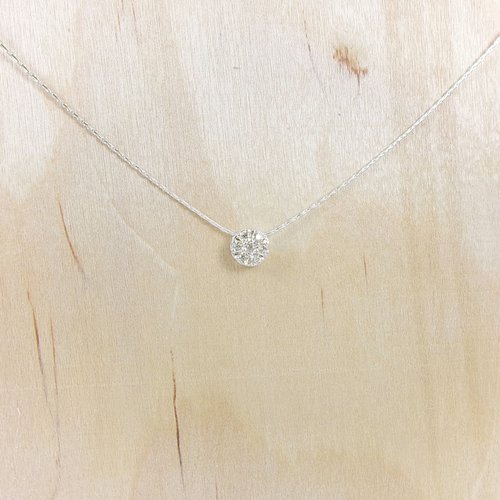 Collier diamant, ras de cou en argent 925, collier zircon, 34 cm