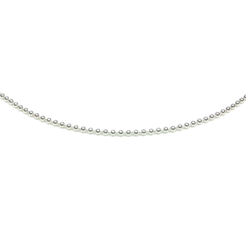 Collier chaine perlée en argent 925, ras de cou femme, cadeau anniversaire pour elle, 36 cm