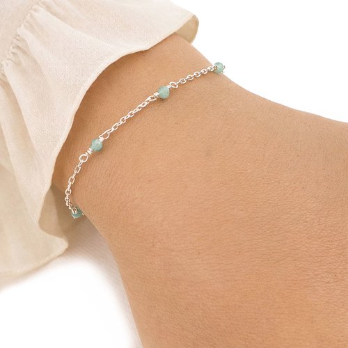 Bracelet en argent et pierres d’amazonite – bijou délicat et apaisant, esprit naturel et raffiné