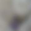 Collier ange gardien violet et chaîne fine argentée 