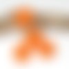 Perle en bois crochet coton orange 16 mm 