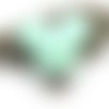 Pince clip attache tétine silicone tête de souris vert menthe