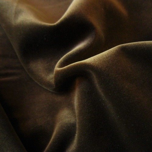 Tissu velours épais  marron 80 x 45 cm