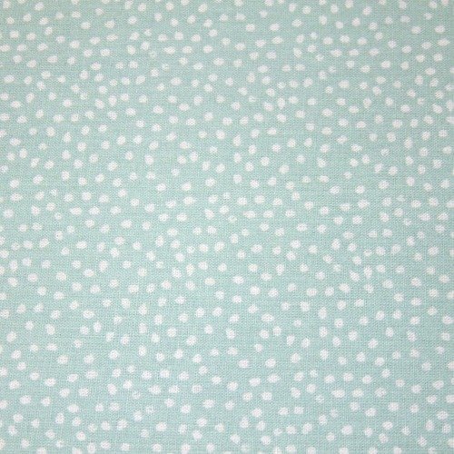 Tissu oeko-tex coton tassi menthe blanc enfant 150 x 50 cm