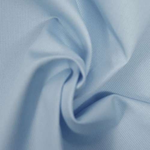 Tissu coton milleraies uni bleu ciel