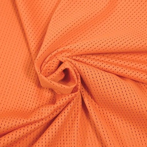 Tissu polyester ajouré orange 160 x 50 cm