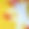 Tissu en coton chat roux bleu blanc sur fond jaune enfant 150 x 45 cm