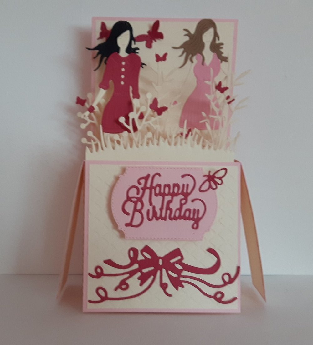 Ref 307 carte box 3d pop up happy birthday pour une fille - Un grand marché