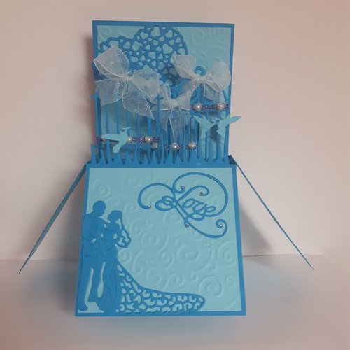 Carte 3d félicitations pour un mariage 100% fait main