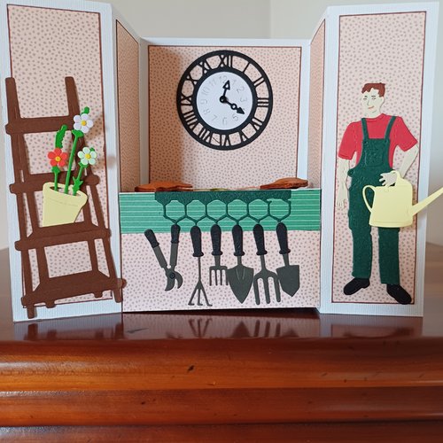 Carte pop up jardinier