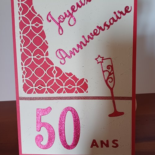 Ref 340 carte anniversaire 50 ans