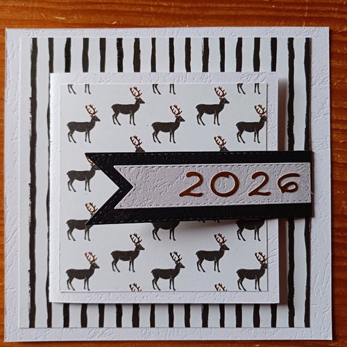 Carte 100% fait main nouvel an originale