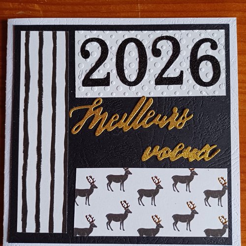 Carte 100% fait main nouvel an