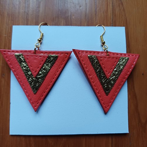 Boucles d'oreilles en cuir agneau