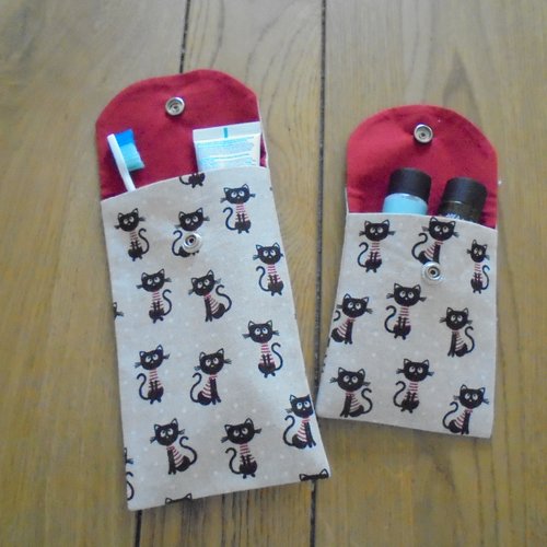 Pochette brosse a dents et pochette savon