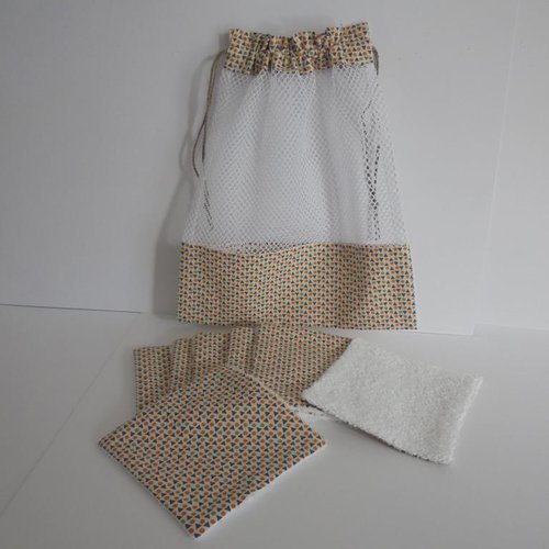 Lingettes lavables + filet de lavage