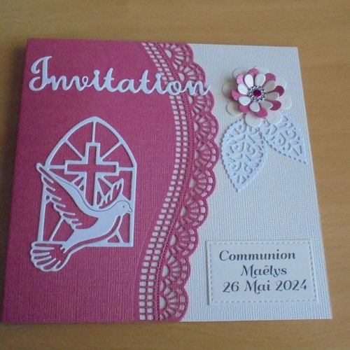 5 invitation faire- part pour une communion .