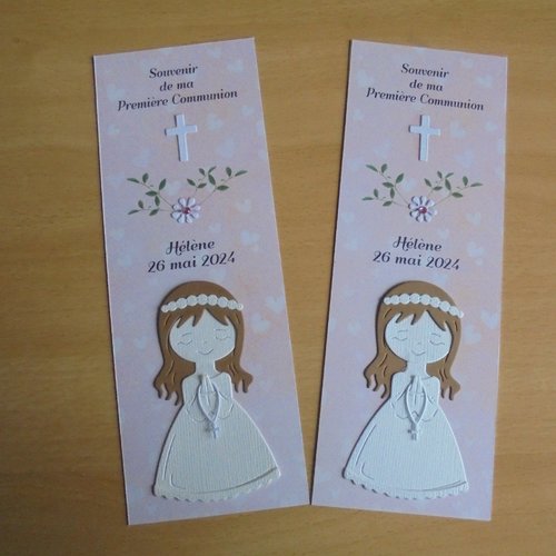 5 marque-page religieux signet communion - profession de foi * personnalisé