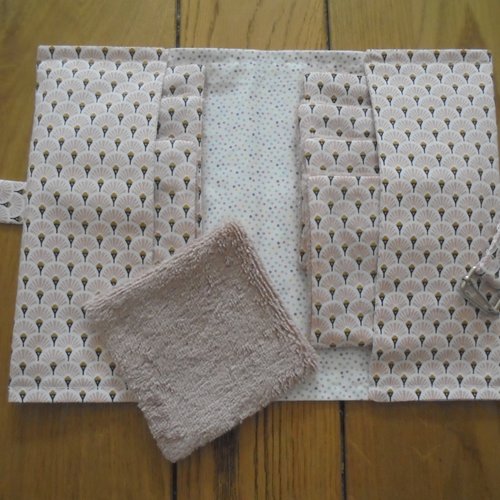 Lingettes lavable  et sa pochette