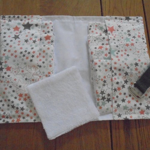 Lingette lavable et sa pochette de voyage