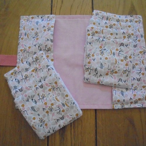 Lingette lavable et sa pochette de voyage