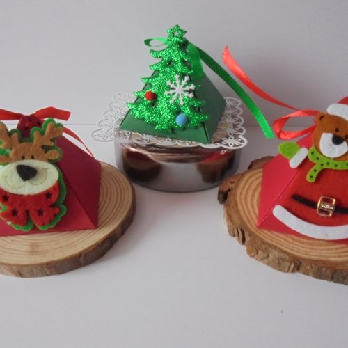3 boîtes pour chocolat de * noël *