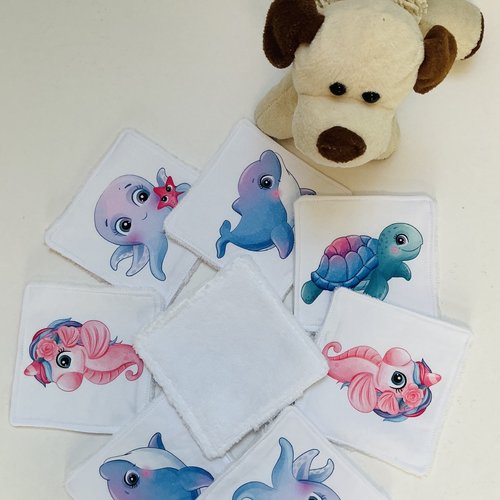 Lot de 8 lingettes bébé