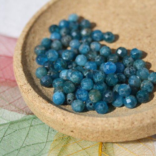 Perles apatite facettes facettes 4 mm