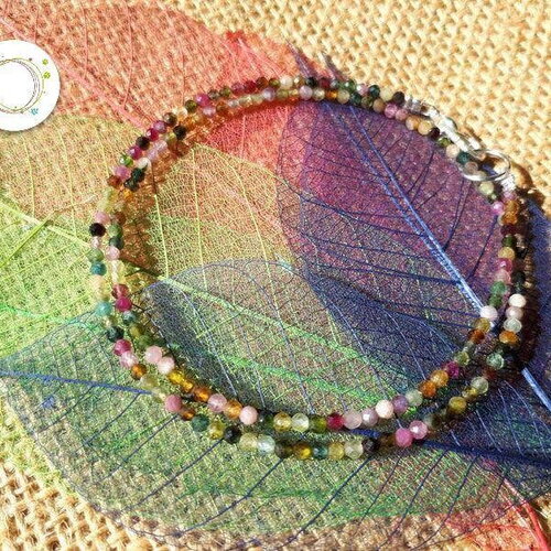 Bracelet en tourmaline facetée