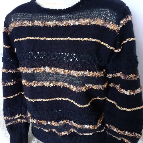 Pull noir/or
