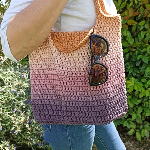 Sac tote bag fait main au crochet