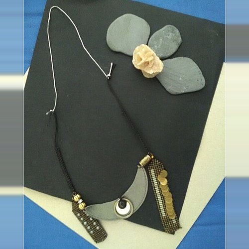 Collier "silver & gold"