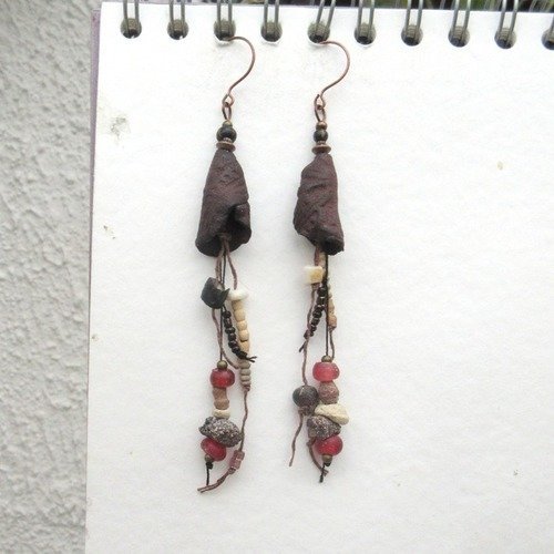 Vendu ......les choses de la vie : des boucles d'oreille boho tribales 
