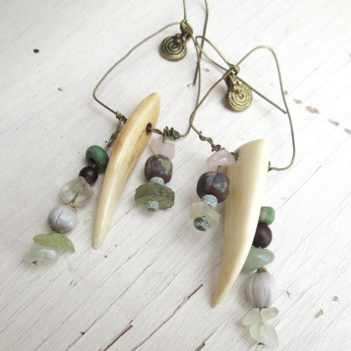 Vendu .....danse sur un fil .....: des boucles d'oreille primitives tribales et premières