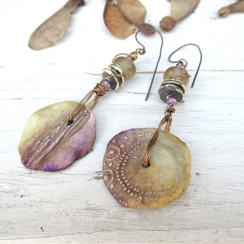 Vendu - les tourbillons de la vie: des perles d'exception pour ces boucles d'oreille boho chic ,baroques ,pour dames raffinées
