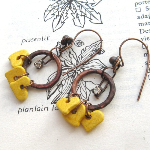 Vendu ... rayons d'idéal !!!!!: de la tendresse pour ces boucles d'oreille minimalistes