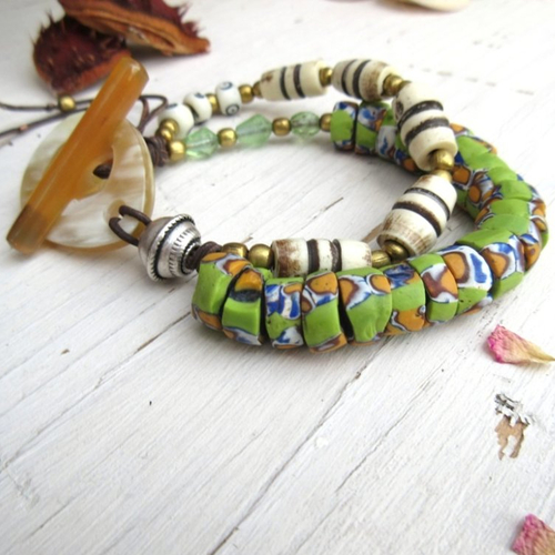Vendu.... ..les grands rythmes ...: un bracelet nomade rempli de fraîcheur