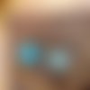 Moment magique : des boucles d'oreille minimalistes avec turquoise du névada !!!