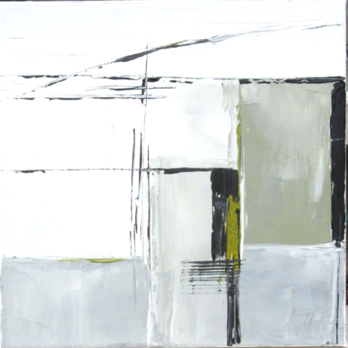 Peinture huile au couteau sur toile sur châssis ,abstrait lyrique : "traces rupestres 1"