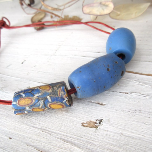 Lot de perles en verre, ethniques africaines de collection