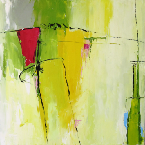 Peinture huile au couteau sur toile de lin ..... abstrait lyrique : "l'autre côté de la mémoire "