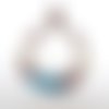 Un bracelet unisexe tribal de style amérindien avec perles turquoise, quartz rutile or...: "monologue chemins des vents"