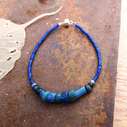 Des perles d'exception pour ce bracelet tribal boho chic pour dames ou messieurs : "intériorité jubilante"