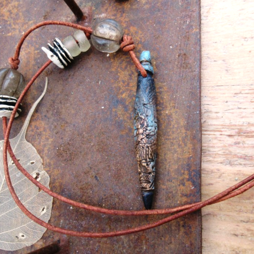 Mirage secret : un collier boho chic avec céramiques artisanales , pour elle, pour lui ...