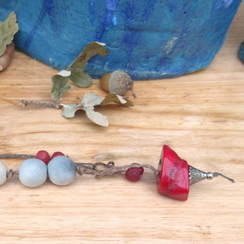 Collier Mi-long En Corail Vintage - Longueur Années 70/80, Bel état