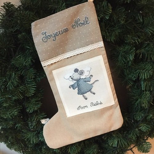 Botte de noël brodé 