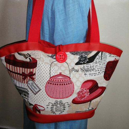 Sac cabas style rétro
